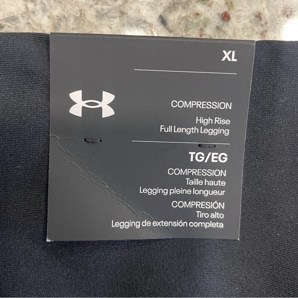 Women’s Black Under Armour Compression HiRise Full Length Legging XL  NWT
